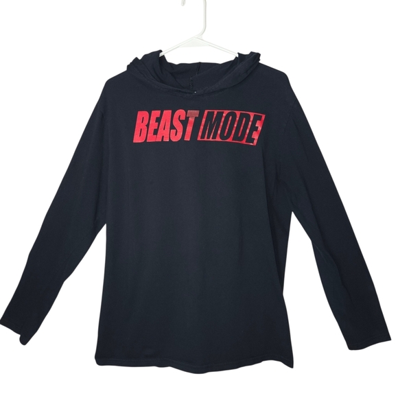 Anvil Black Hoodie with Red Graphic - Picture 1 of 4